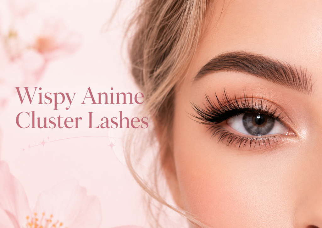 Wispy Anime Cluster Lashes for Private Label Brands