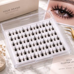 Spiky cluster lashes wholesale private label eyelashes for beauty brands