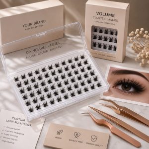 Volume cluster lashes wholesale private label eyelashes for beauty brands