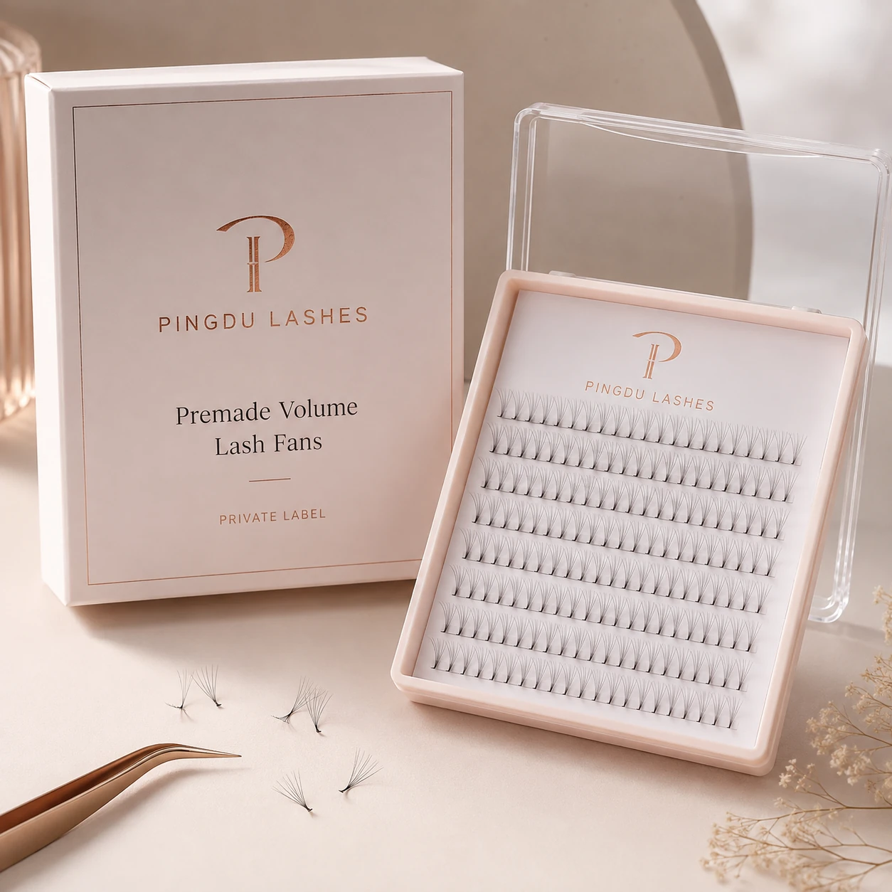 Premade Volume Lash Fans Wholesale Private Label Eyelash Extensions