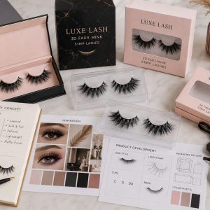 3D faux mink strip lashes wholesale private label eyelashes