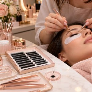 Private label L curl lash extensions for professional lash brands