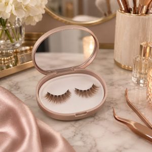 Private label brown magnetic lashes for beauty brands and distributors