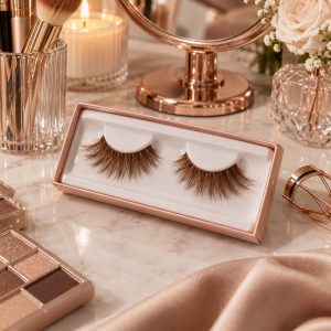 Private label brown strip lashes for beauty brands and distributors