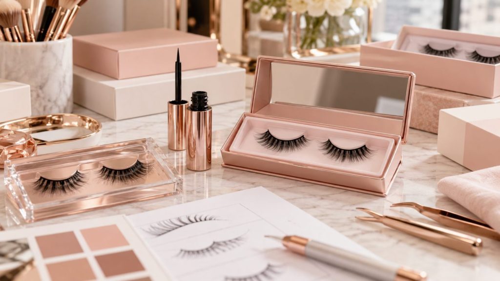 Private label magnetic lash system with magnetic lashes and liner for beauty brands