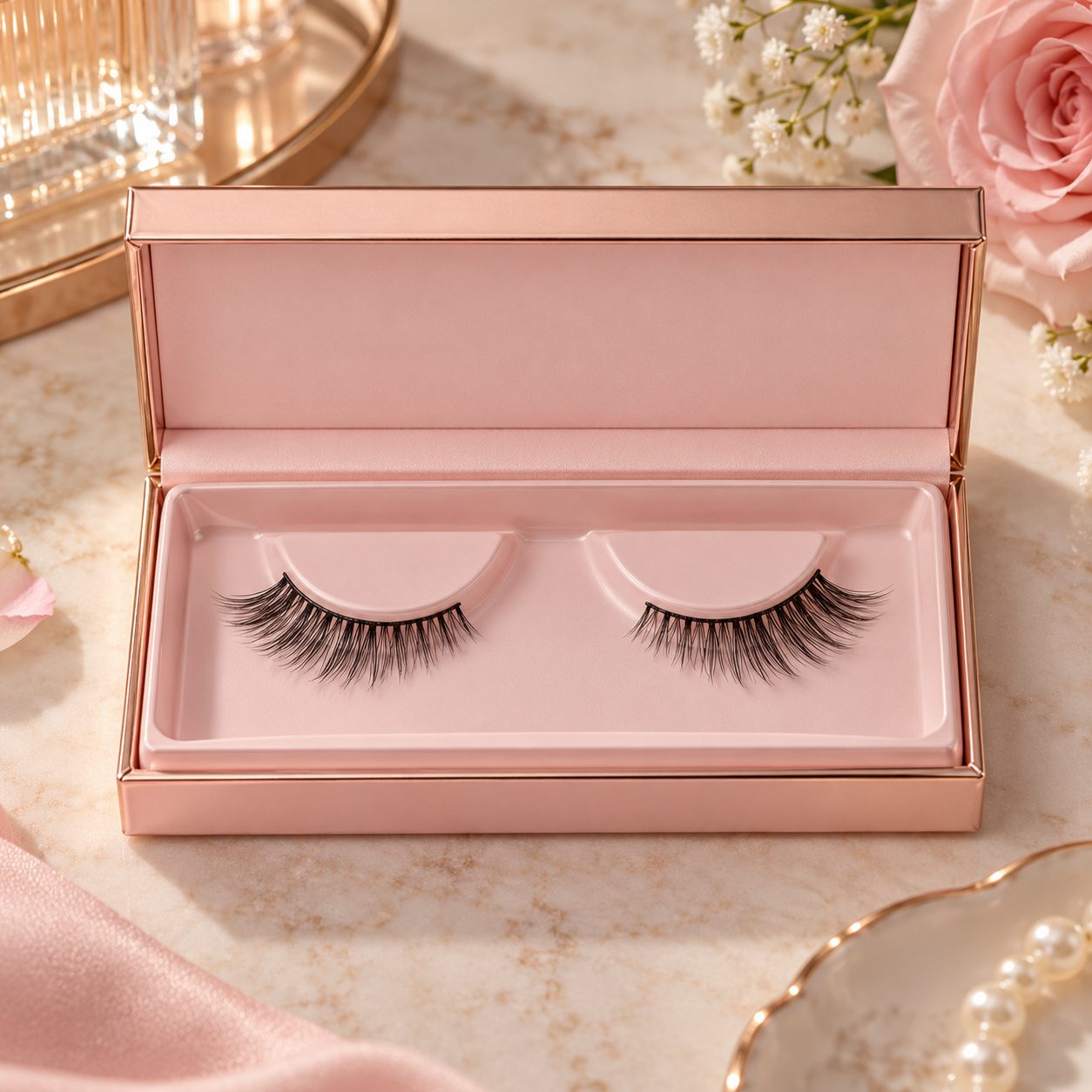 Private label natural half strip lashes with soft outer corner effect for beauty brands