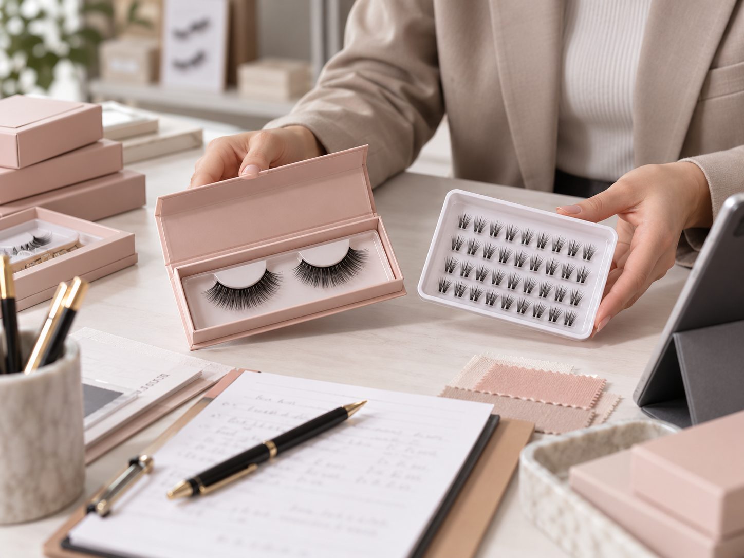 Strip lashes and cluster lashes comparison for wholesale beauty retailers