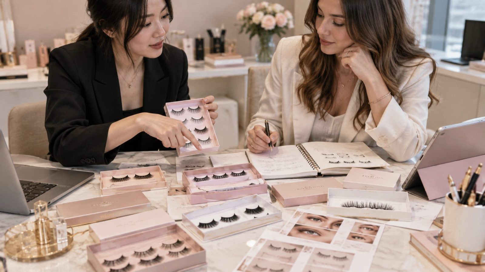 Beauty brand developing a private label lash collection with a manufacturer