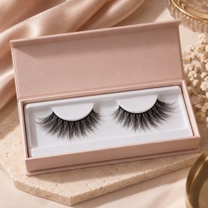 Black cotton band wispy strip lashes for private label wholesale