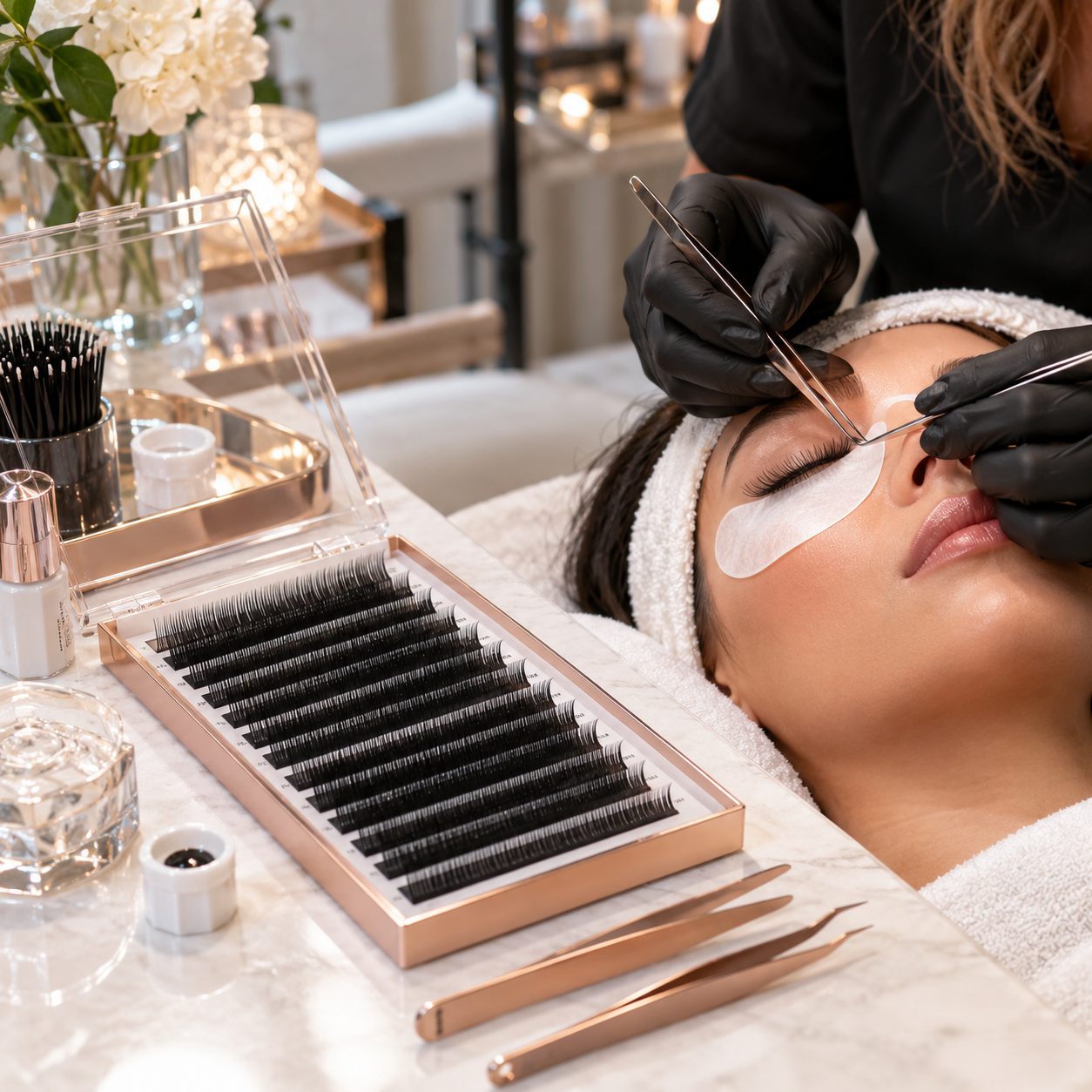 Private label 0.03 mega volume lash extensions for professional lash brands
