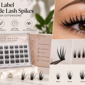 Private label premade lash spikes for professional Wet Look and textured lash extensions