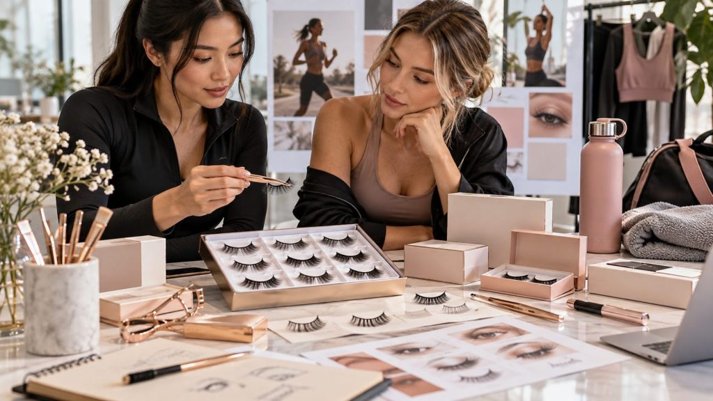 Private label sweat-resistant strip lashes for active beauty brands